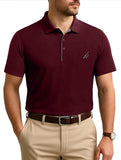 Golf Polo Shirt Regular Fit Moisture Wicking Quick Dry Performance Short Sleeves Polo