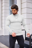 Mock Turtleneck Slim Fit Pullover Sweater Casual Basic Knitted Thermal Sweaters