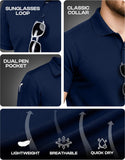 Polo Shirt Short Sleeves Quick Dry Performance Tactical Pique Jersey Golf Shirt