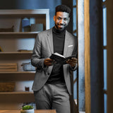 Hi Neck Cotton Blend Interlock Long Sleeves T-Shirt