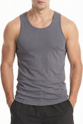 Regular Fit Ribbed Tank Top – Super Absorbent, Breathable & Comfortable