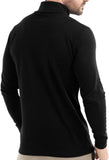 Hi Neck Cotton Blend Interlock Long Sleeves T-Shirt