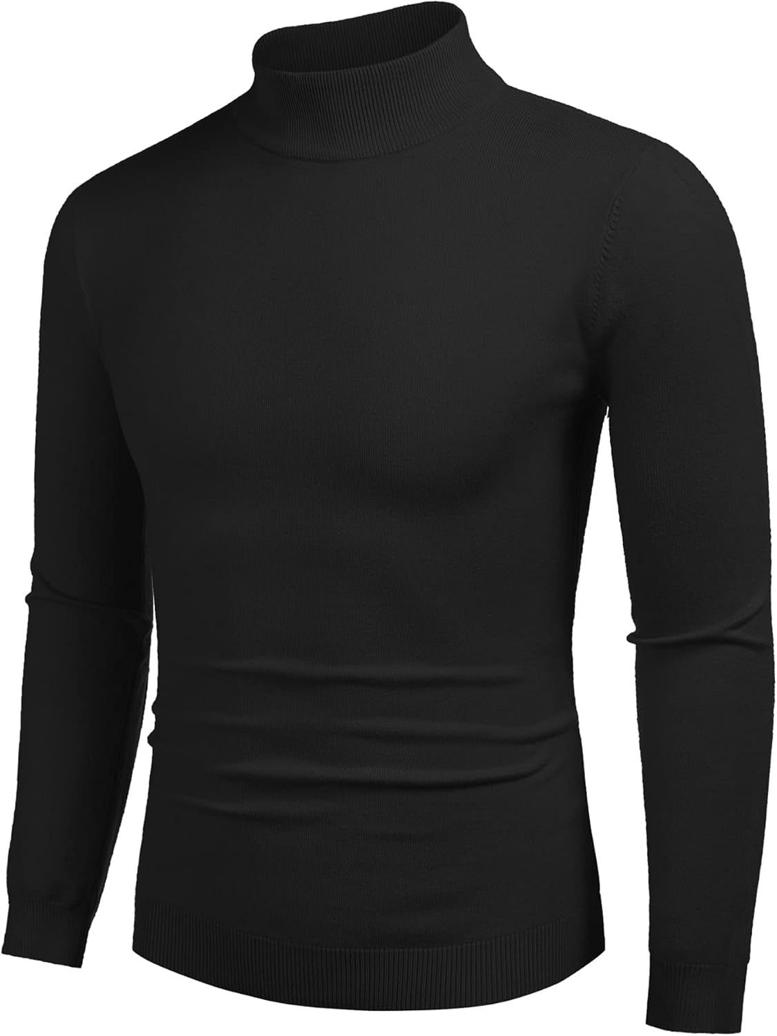 Mock Turtleneck Slim Fit Pullover Sweater Casual Basic Knitted Thermal Sweaters