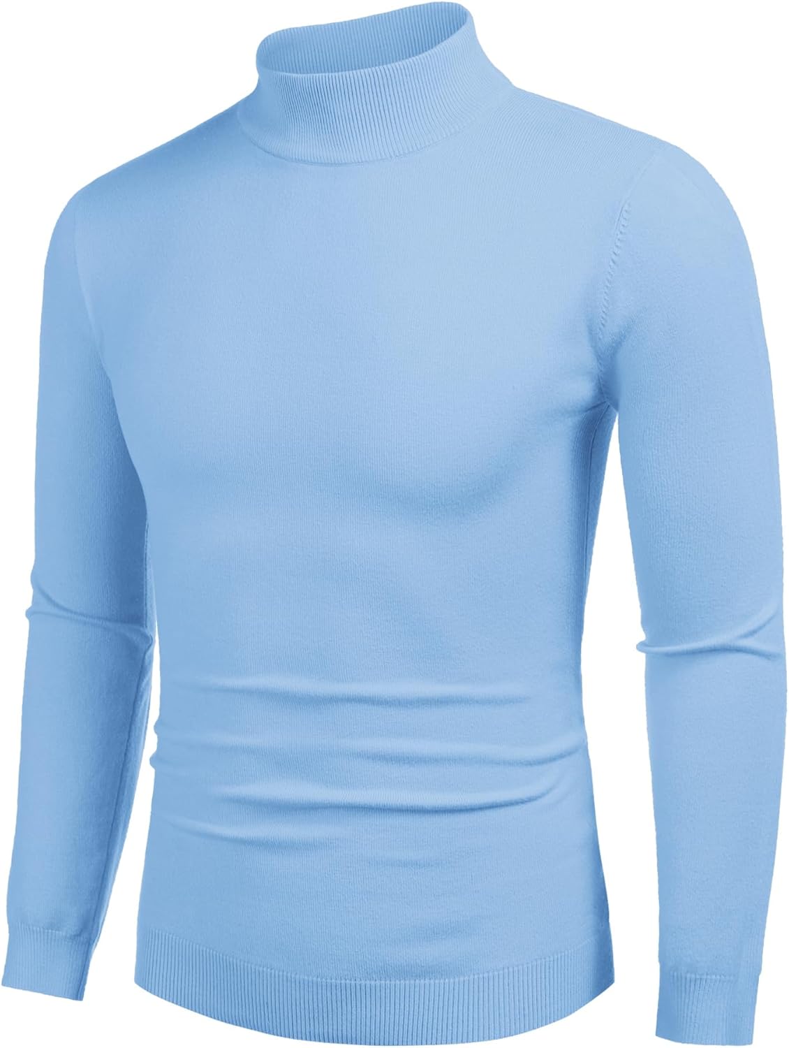 Mock Turtleneck Slim Fit Pullover Sweater Casual Basic Knitted Thermal Sweaters