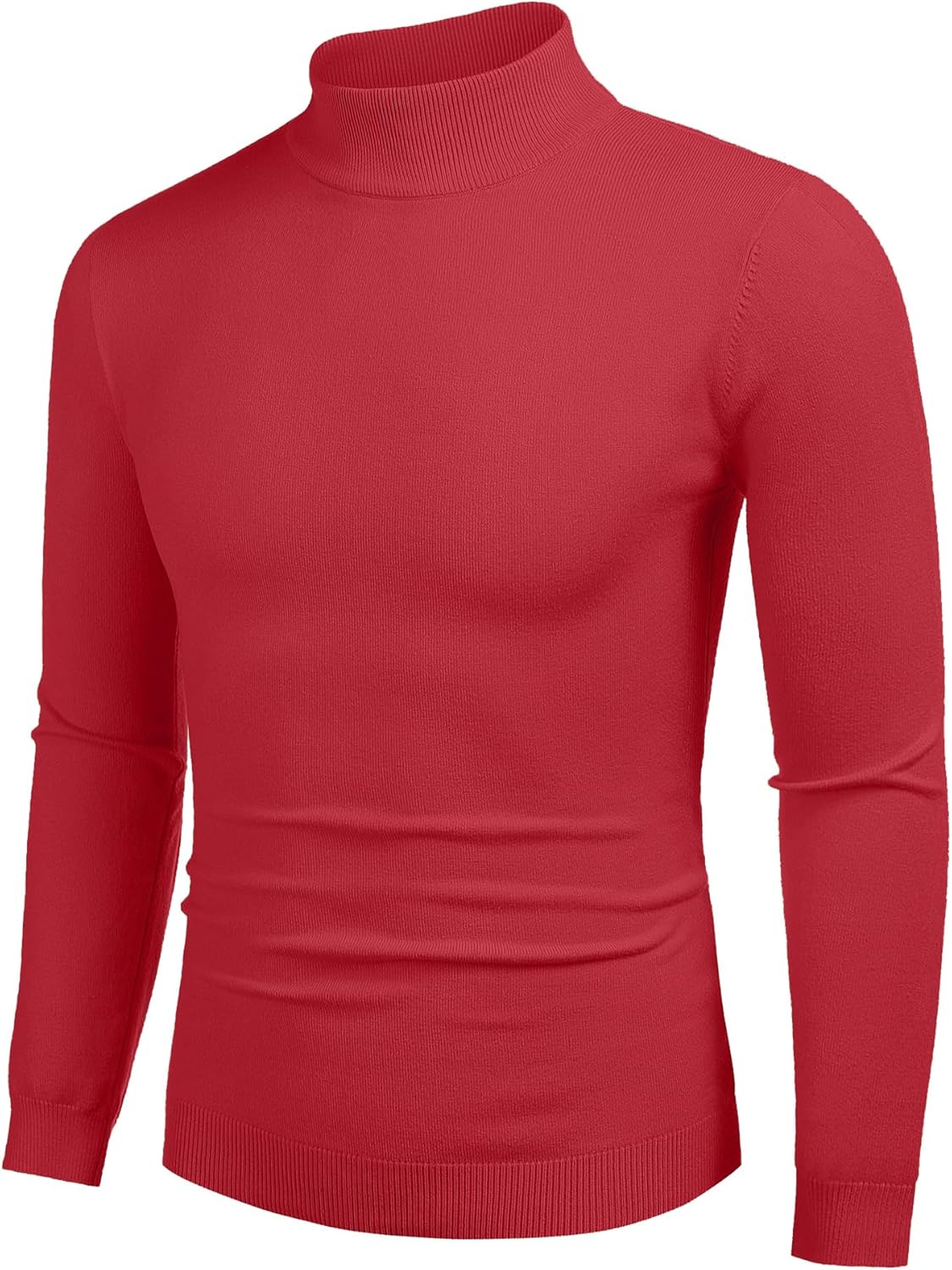 Mock Turtleneck Slim Fit Pullover Sweater Casual Basic Knitted Thermal Sweaters