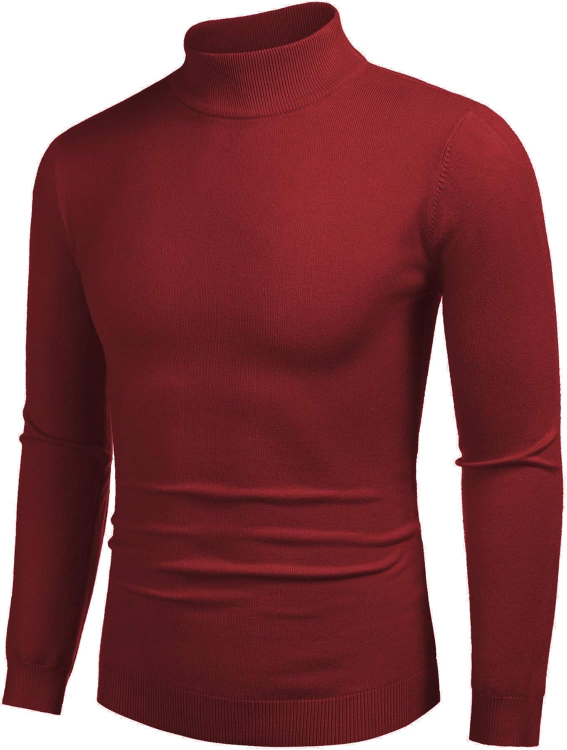 Mock Turtleneck Slim Fit Pullover Sweater Casual Basic Knitted Thermal Sweaters