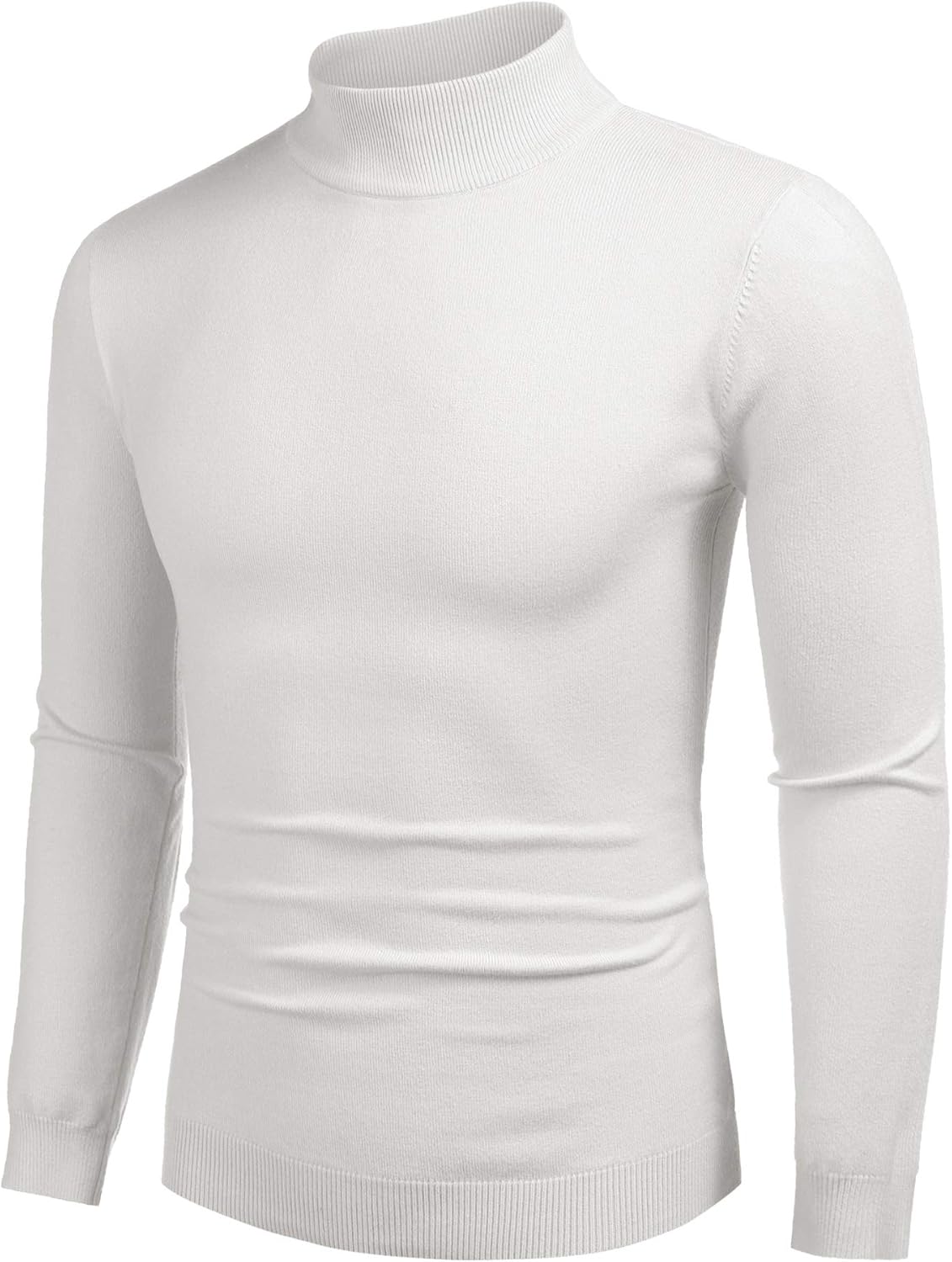 Mock Turtleneck Slim Fit Pullover Sweater Casual Basic Knitted Thermal Sweaters
