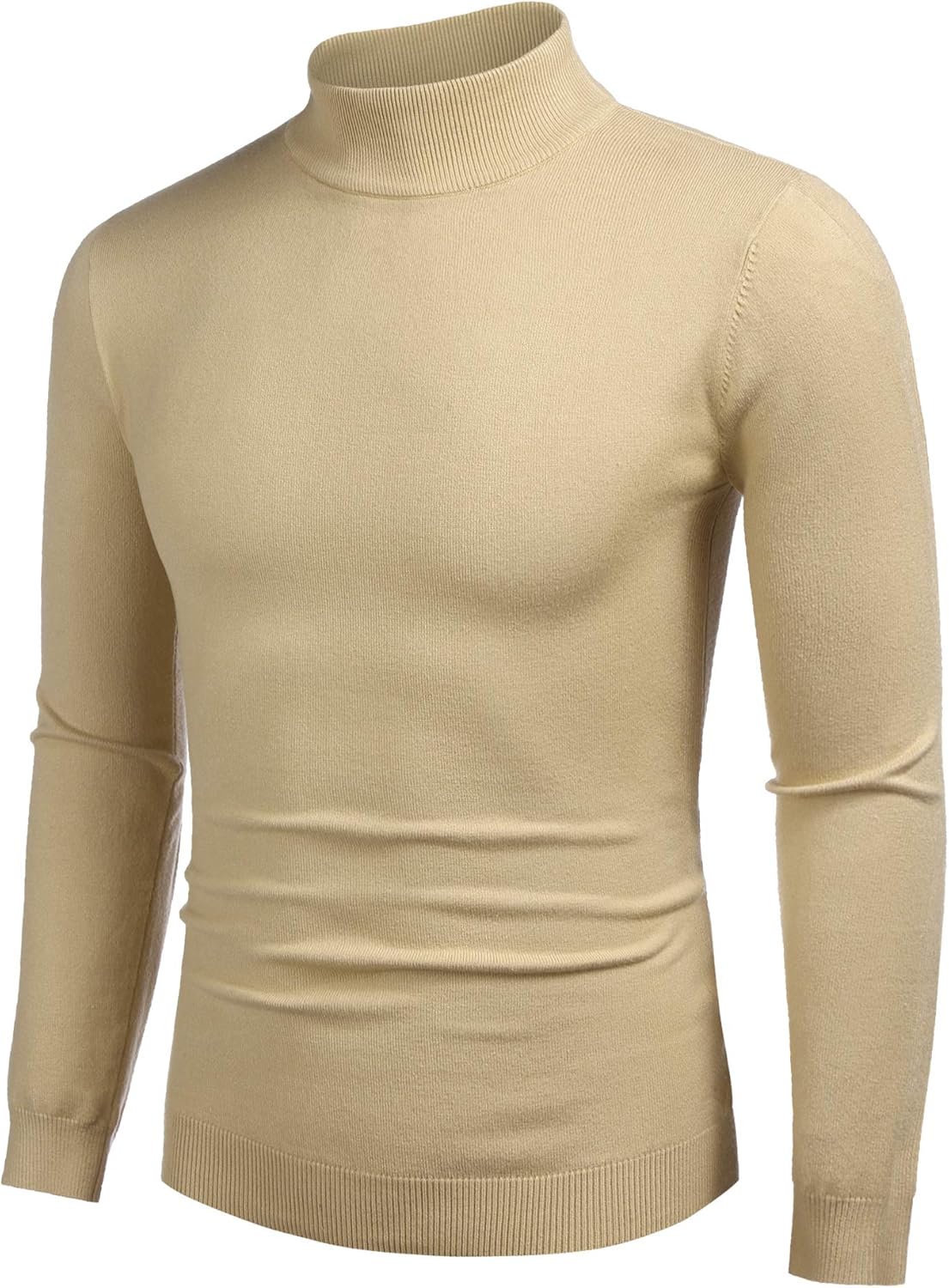 Mock Turtleneck Slim Fit Pullover Sweater Casual Basic Knitted Thermal Sweaters