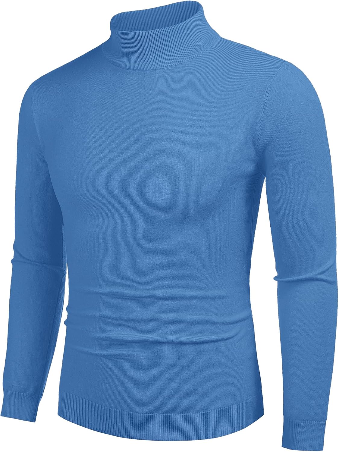 Mock Turtleneck Slim Fit Pullover Sweater Casual Basic Knitted Thermal Sweaters