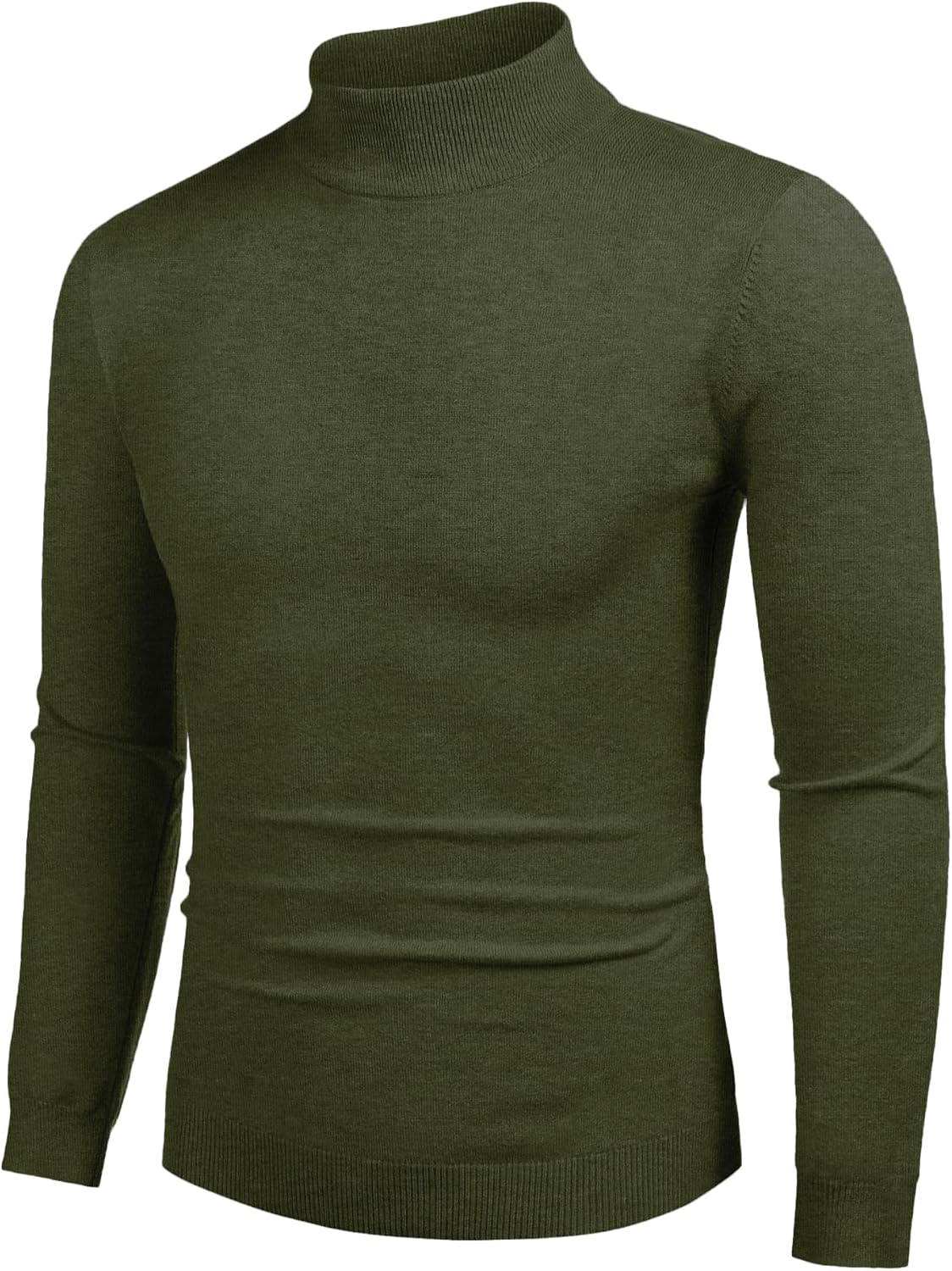 Mock Turtleneck Slim Fit Pullover Sweater Casual Basic Knitted Thermal Sweaters