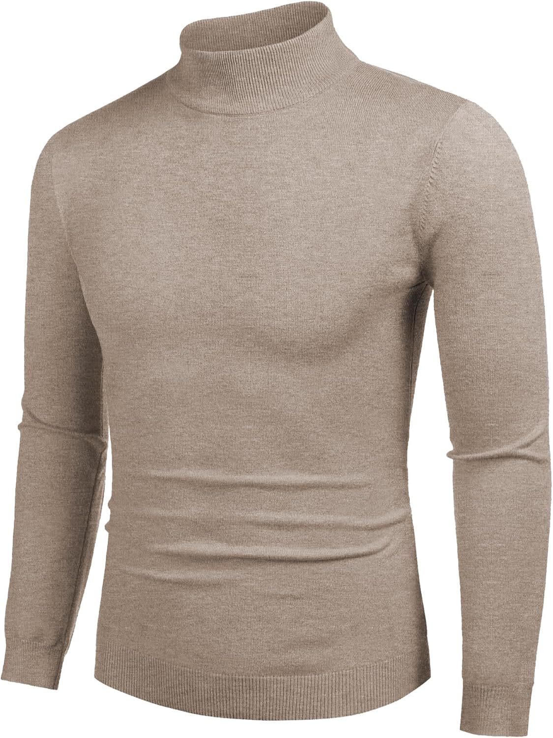 Mock Turtleneck Slim Fit Pullover Sweater Casual Basic Knitted Thermal Sweaters