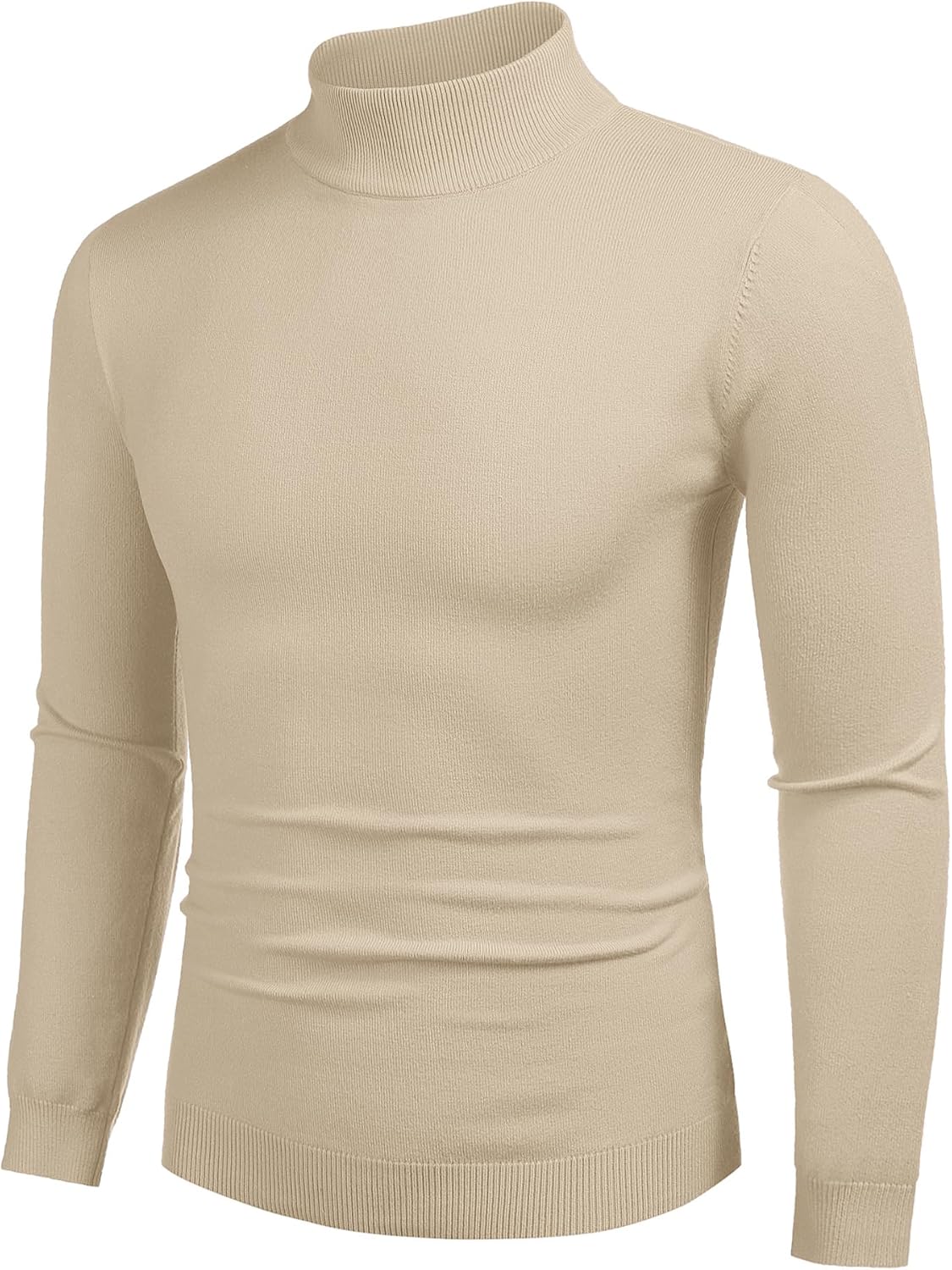 Mock Turtleneck Slim Fit Pullover Sweater Casual Basic Knitted Thermal Sweaters