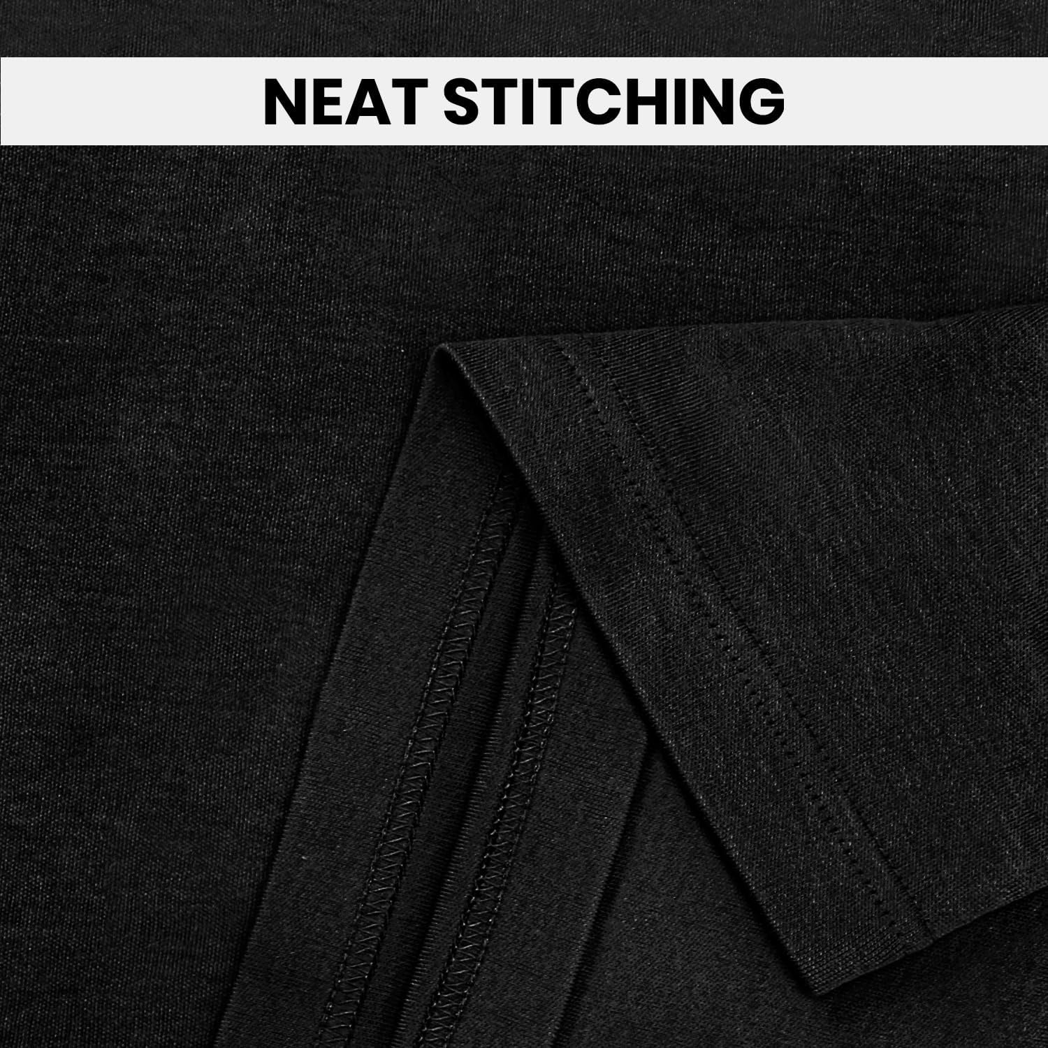 Hi Neck Cotton Blend Interlock Long Sleeves T-Shirt