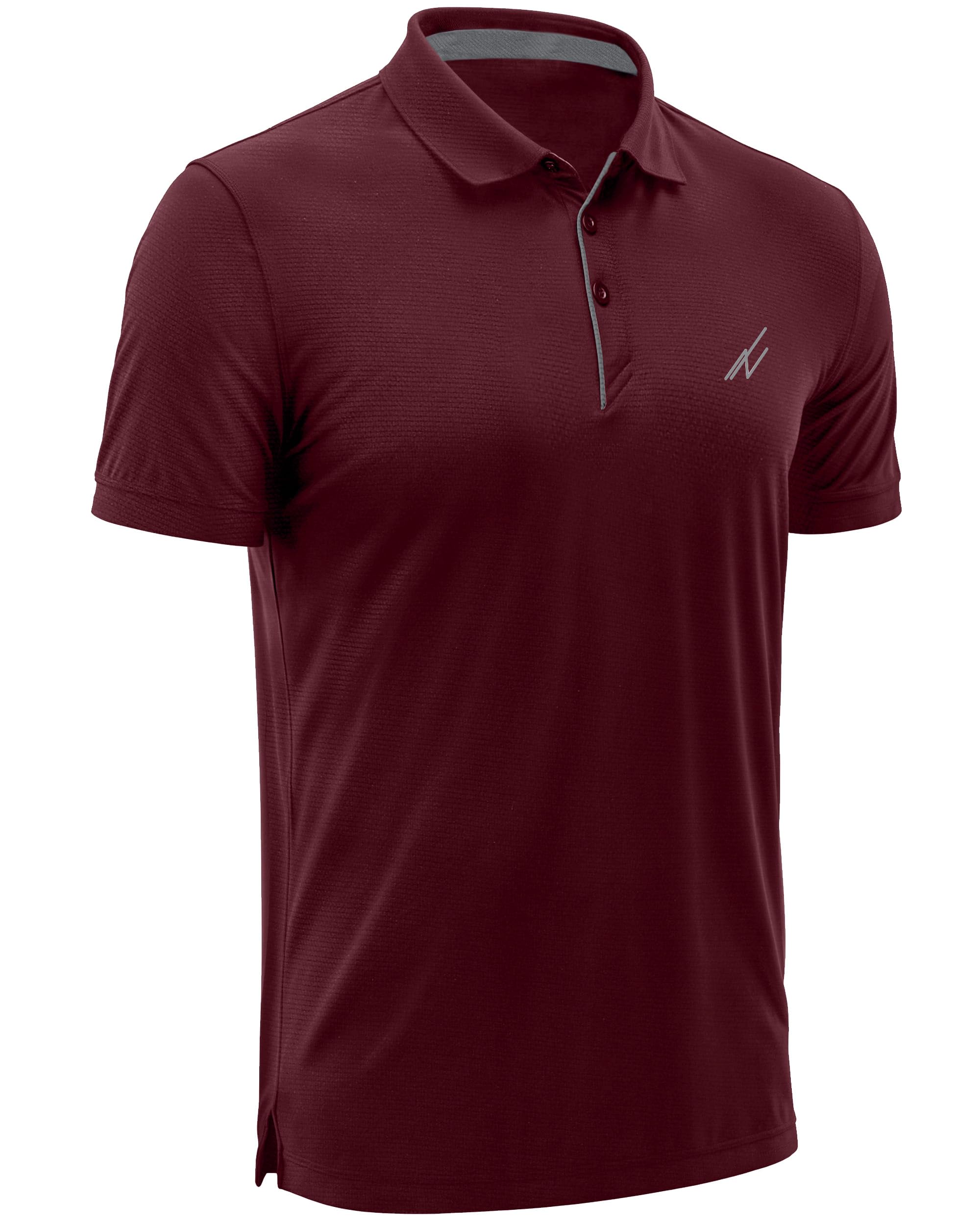 Golf Polo Shirt Regular Fit Moisture Wicking Quick Dry Performance Short Sleeves Polo