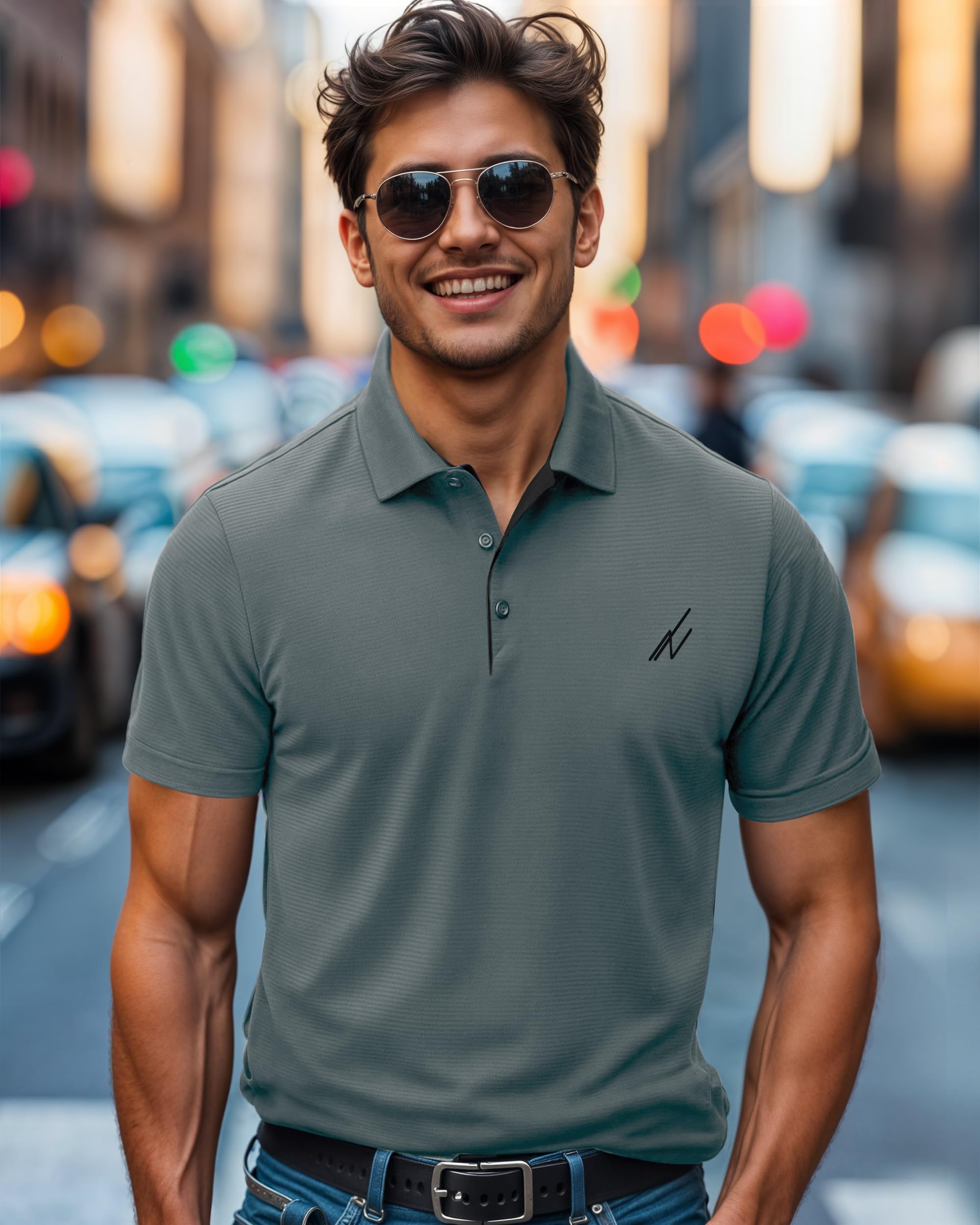 Golf Polo Shirt Regular Fit Moisture Wicking Quick Dry Performance Short Sleeves Polo