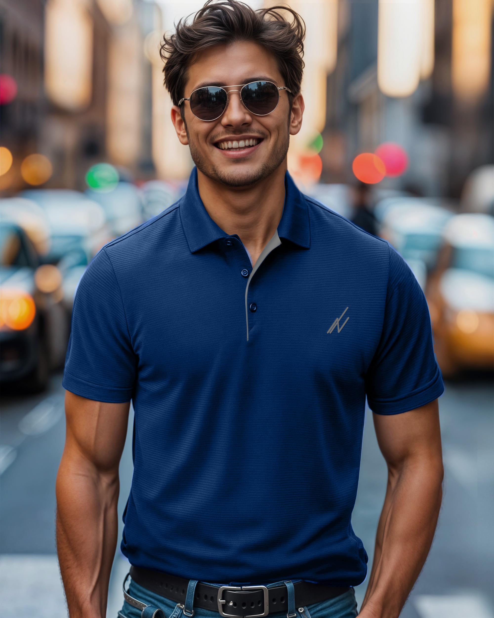 Golf Polo Shirt Regular Fit Moisture Wicking Quick Dry Performance Short Sleeves Polo