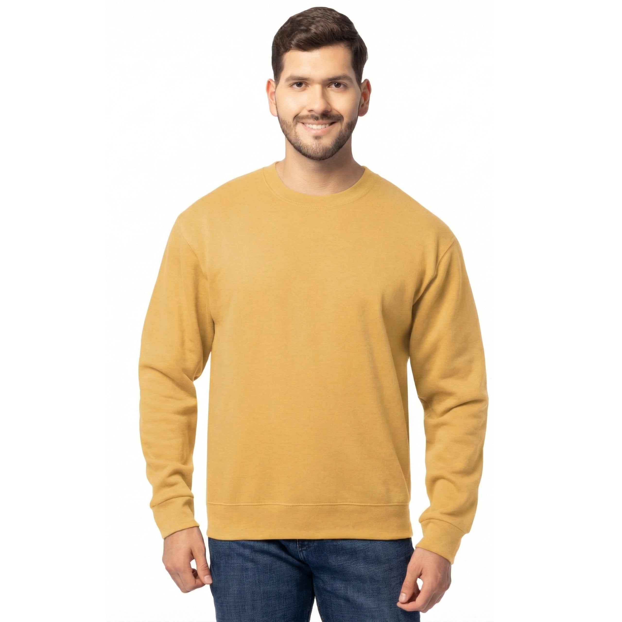 Fleece Crewneck Sweatshirt Thick Loose fit Soft Basic Pullover Sweatshirt